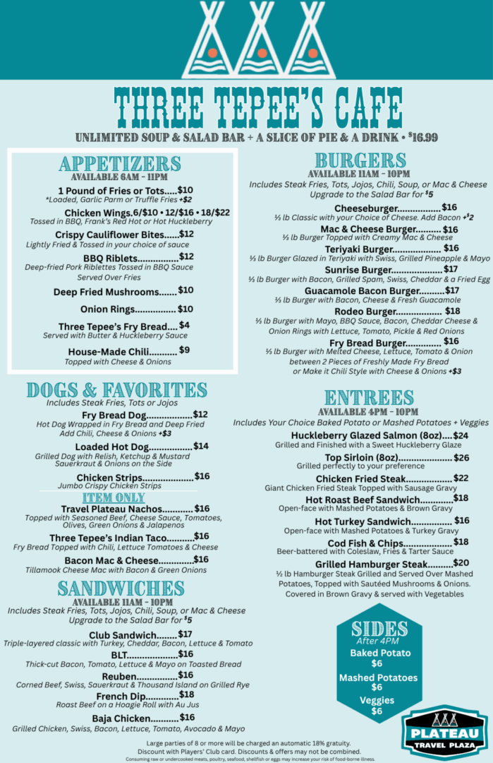 Three Tepees Menu (11 x 17 in) (3)